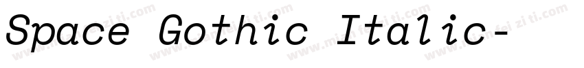Space Gothic Italic字体转换